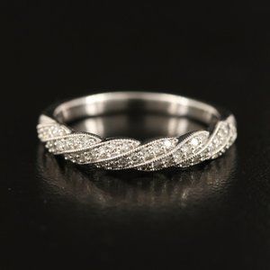 Vintage 10k .26 ctw Diamond Wedding Band